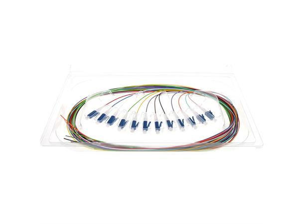 Pigtail LC 10/125 1,5m 12-pack G657A S12 12 färger